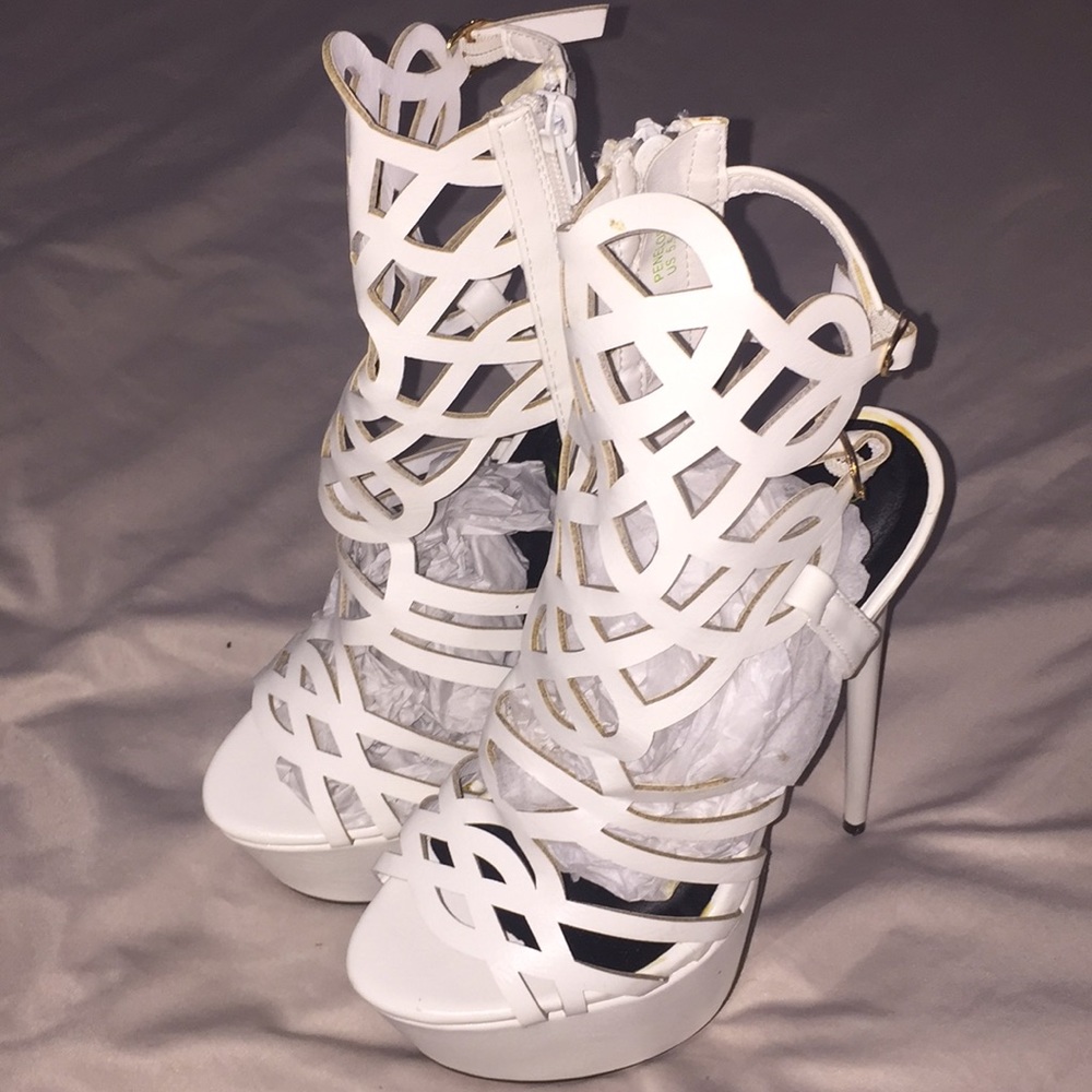 Paper Fox-  5” White Heels